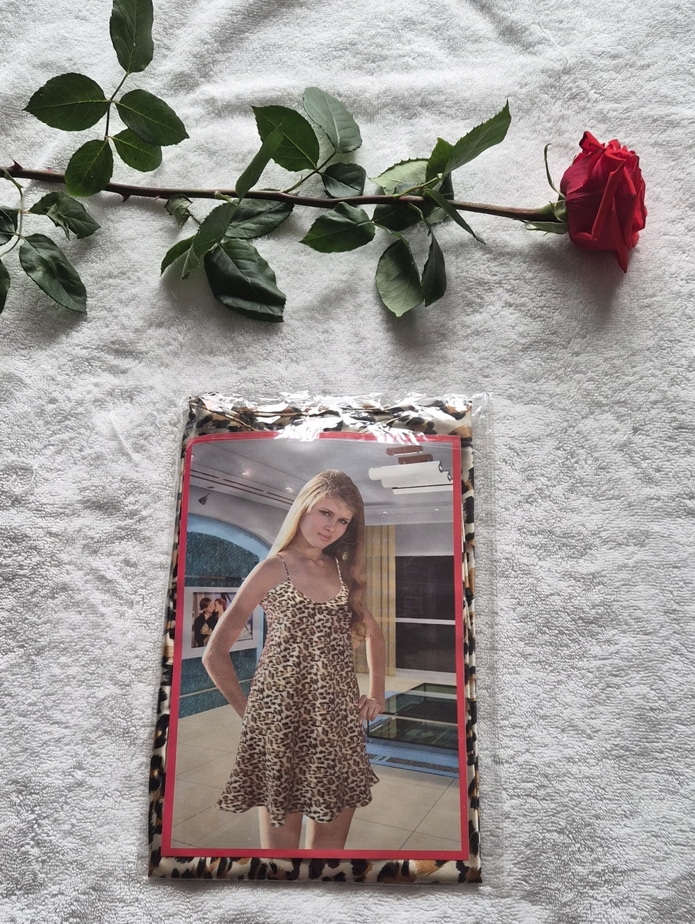Leopard Print Slip Dress - Brown & Black